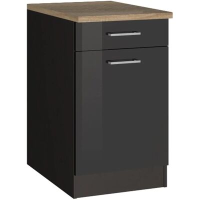 Held Möbel Küchenunterschrank Mailand 50 cm Tür/Schubk. Hochgl. Graphit/Graphit Held Möbel Küchenunterschrank Mailand 50 cm Tür/Schubk. Hochgl. Graphit/Graphit