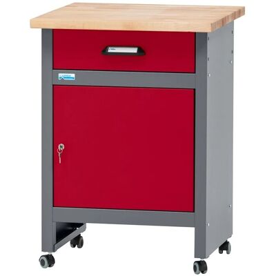 Küpper Werkbank Eintürig 1 Schublade & Rollen 84 x 60 x 60 cm Dunkelrot Küpper Werkbank Eintürig 1 Schublade & Rollen 84 x 60 x 60 cm Dunkelrot