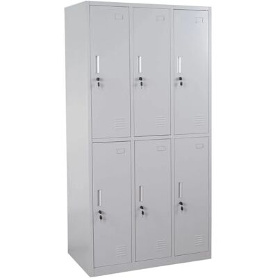MCW Schließfach Preston T829 Grau 6 Fächer MCW Schließfach Preston T829 Grau 6 Fächer