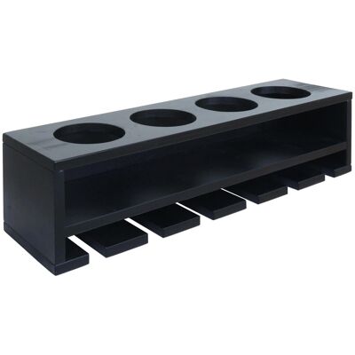 MCW Weinregal P21 Für 4 Flaschen/6 Gläser Holz 12x48x12cm Schwarz MCW Weinregal P21 Für 4 Flaschen/6 Gläser Holz 12x48x12cm Schwarz