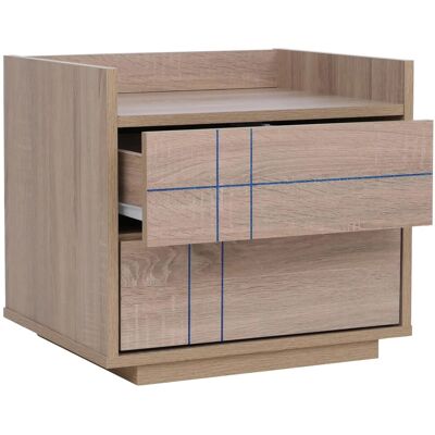 MCW Nachttisch P44 2 Schubladen MDF 43x48x41cm Sonoma-Eiche-Optik MCW Nachttisch P44 2 Schubladen MDF 43x48x41cm Sonoma-Eiche-Optik