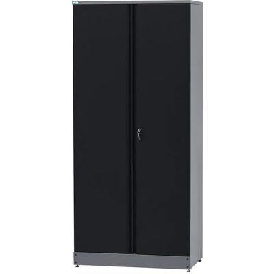Küpper Schrank 2-Türig mit 10 Schubladen 204 x 91 x 45 cm Schwarz-Hellgrau Küpper Schrank 2-Türig mit 10 Schubladen 204 x 91 x 45 cm Schwarz-Hellgrau