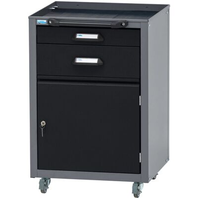 Küpper Werkstattwagen Eintürig 2 Schubladen 76 x 51,5 x 48,5 cm Schwarz-Hellgrau Küpper Werkstattwagen Eintürig 2 Schubladen 76 x 51,5 x 48,5 cm Schwarz-Hellgrau