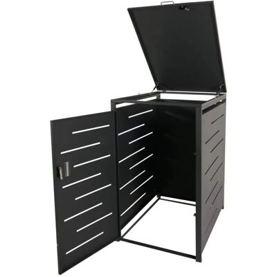 MCW 1er-/2er-Mülltonnenverkleidung E83 Anthrazit Stahl 39kg 116x71x98cm MCW 1er-/2er-Mülltonnenverkleidung E83 Anthrazit Stahl 39kg 116x71x98cm