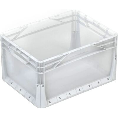 EuroboxSystem Eurobox-System Box Vollwand mit Griffmulden 40 x 30 x 22 cm Transparent EuroboxSystem Eurobox-System Box Vollwand mit Griffmulden 40 x 30 x 22 cm Transparent