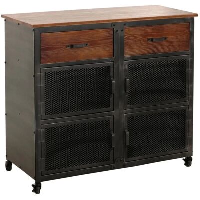 MCW Werkstattwagen N28 2 Schubladen 90x100x40cm Schwarz Braun MCW Werkstattwagen N28 2 Schubladen 90x100x40cm Schwarz Braun