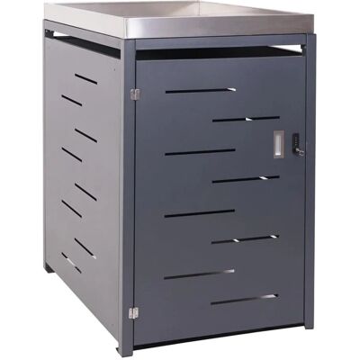 MCW 1er-/2er-Mülltonnenverkleidung H40 125x75x102cm Anthrazit MCW 1er-/2er-Mülltonnenverkleidung H40 125x75x102cm Anthrazit