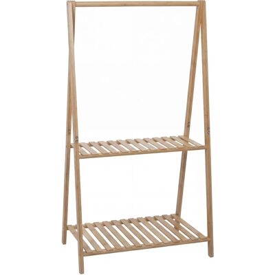MCW Bambus Pflanzenregal Q32 Stange 2 Ablagen 130x70x44cm Natur MCW Bambus Pflanzenregal Q32 Stange 2 Ablagen 130x70x44cm Natur