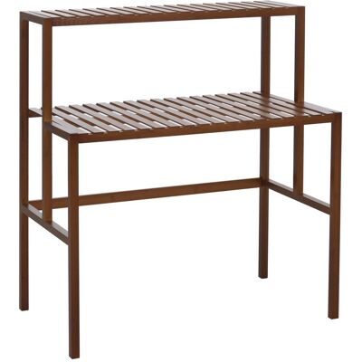 MCW Bambus Pflanzenregal Q34 2 Ablagen 100x90x50cm Braun MCW Bambus Pflanzenregal Q34 2 Ablagen 100x90x50cm Braun
