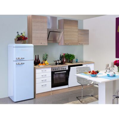 FlexWell Classic Flex-Well Classic Küchenzeile Florida 220 cm Sonoma Eiche-Weiß-Sonoma Eiche FlexWell Classic Flex-Well Classic Küchenzeile Florida 220 cm Sonoma Eiche-Weiß-Sonoma Eiche