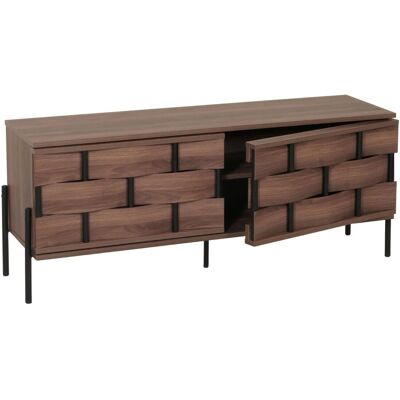 MCW TV-Rack M44 Staufächer 3D-Flecht-Design Push-to-open Türen 120cm MCW TV-Rack M44 Staufächer 3D-Flecht-Design Push-to-open Türen 120cm