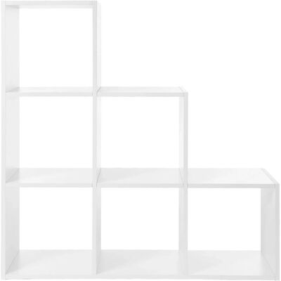 Songmics Bücherregal Custos 6 Offene Fächer Weiß Songmics Bücherregal Custos 6 Offene Fächer Weiß