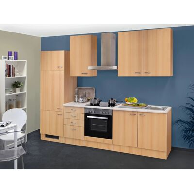 FlexWell Classic Flex-Well Classic Küchenzeile Nano 270 cm Buche Nachbildung FlexWell Classic Flex-Well Classic Küchenzeile Nano 270 cm Buche Nachbildung