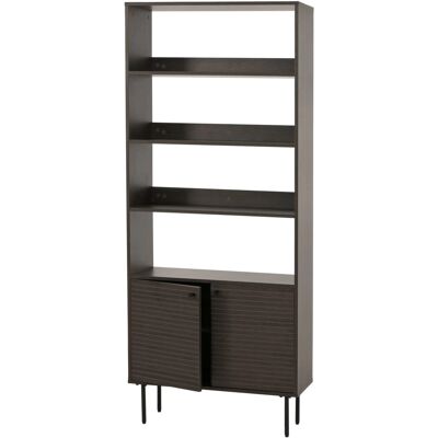 MCW Bücherregal N78 Skandinavischer Stil Metall Holz Melamin 200x80x30cm Dunkelbraun MCW Bücherregal N78 Skandinavischer Stil Metall Holz Melamin 200x80x30cm Dunkelbraun
