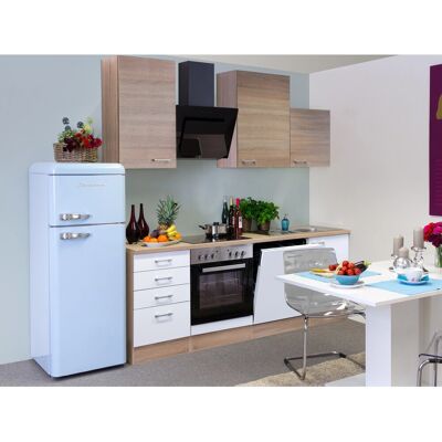 FlexWell Classic Flex-Well Classic Küchenzeile Florida 220 cm Sonoma Eiche-Weiß-Sonoma Eiche FlexWell Classic Flex-Well Classic Küchenzeile Florida 220 cm Sonoma Eiche-Weiß-Sonoma Eiche