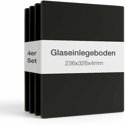 KMöbel K-Möbel Glasboden-Erweiterungsset Schwarz für 1-Türige Standvitrine 4er Set ESG-Glas 32,6 x 23,6 cm inkl. Bodenträger KMöbel K-Möbel Glasboden-Erweiterungsset Schwarz für 1-Türige Standvitrine 4er Set ESG-Glas 32,6 x 23,6 cm inkl. Bodenträger