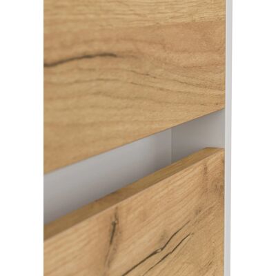 Posseik Sideboard Industrial M 6 Schubladen 120 cm Weiß Eiche Front Posseik Sideboard Industrial M 6 Schubladen 120 cm Weiß Eiche Front