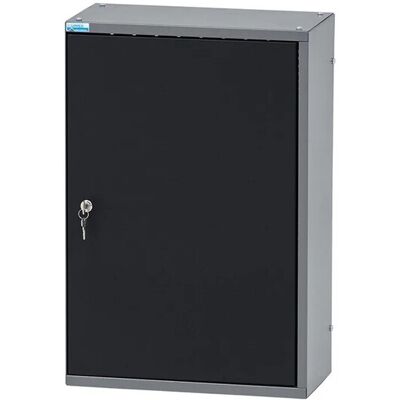 Küpper Hängeschrank Eintürig mit 2 Fachböden 60 x 40 x 20 cm Schwarz-Hellgrau Küpper Hängeschrank Eintürig mit 2 Fachböden 60 x 40 x 20 cm Schwarz-Hellgrau