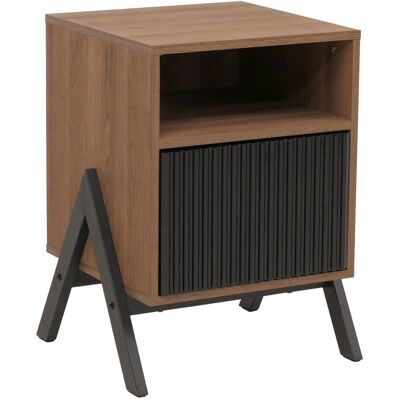 MCW Nachttisch O40 Schublade MDF Metall Melamin 59x40x40cm Natur MCW Nachttisch O40 Schublade MDF Metall Melamin 59x40x40cm Natur