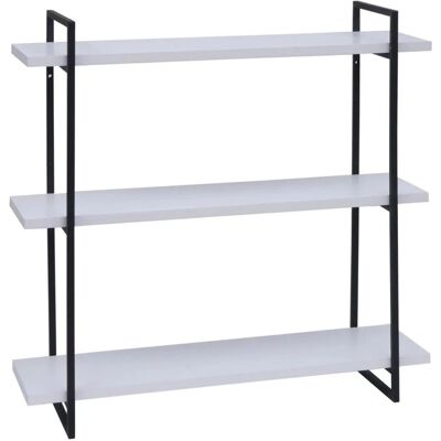 MCW Wandregal K78 60x60x18cm Weiß Metall Schwarz MCW Wandregal K78 60x60x18cm Weiß Metall Schwarz