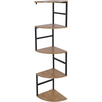 MCW Eckregal O99 5 Ebenen Industrial Metall Melamin 128x30x30cm Braun MCW Eckregal O99 5 Ebenen Industrial Metall Melamin 128x30x30cm Braun