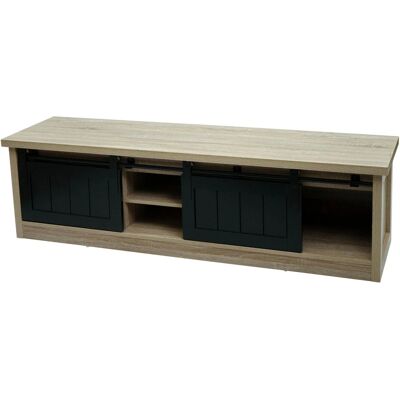 MCW TV-Rack K75 Holz-Optik Industrial Metall 43x150x40cm Naturfarben MCW TV-Rack K75 Holz-Optik Industrial Metall 43x150x40cm Naturfarben