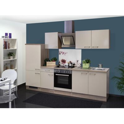 FlexWell Exclusiv Flex-Well Exclusiv Küchenzeile Orlando 270 cm Kaschmir Glanz-Sonoma Eiche FlexWell Exclusiv Flex-Well Exclusiv Küchenzeile Orlando 270 cm Kaschmir Glanz-Sonoma Eiche