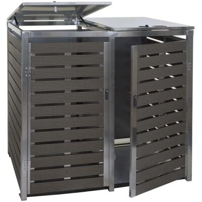 MCW XL Mülltonnenverkleidung K14 2er/4er Anthrazit 117x144x102cm MCW XL Mülltonnenverkleidung K14 2er/4er Anthrazit 117x144x102cm