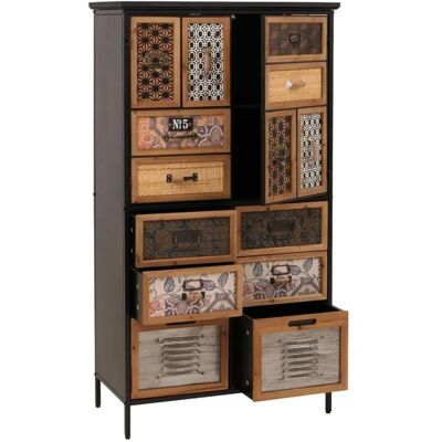MCW Apothekerkommode O80 Natur/Bunt Metalloptik MCW Apothekerkommode O80 Natur/Bunt Metalloptik