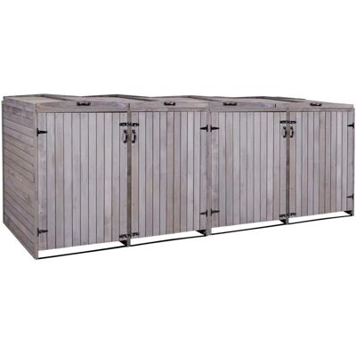 MCW 4er-/8er-Mülltonnenverkleidung H74 Anthrazit-Grau 126x316x98cm MCW 4er-/8er-Mülltonnenverkleidung H74 Anthrazit-Grau 126x316x98cm