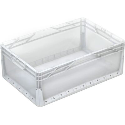 EuroboxSystem Eurobox-System Box Vollwand 22 cm x 40 cm x 60 cm Transparent EuroboxSystem Eurobox-System Box Vollwand 22 cm x 40 cm x 60 cm Transparent