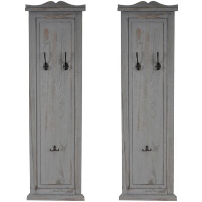 MCW Wandgarderobe H33 2er-Set Grau Shabby MCW Wandgarderobe H33 2er-Set Grau Shabby