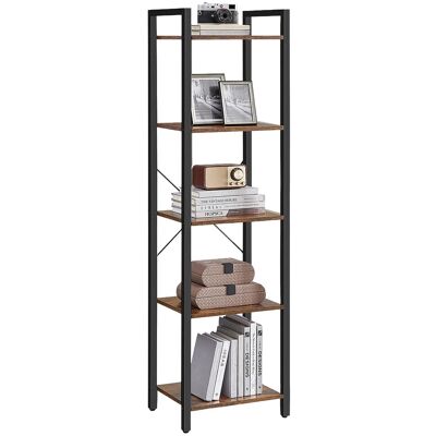 Songmics Regal Barnet 5 Ebenen 30 x 40 x 153 cm Braun-Schwarz Songmics Regal Barnet 5 Ebenen 30 x 40 x 153 cm Braun-Schwarz