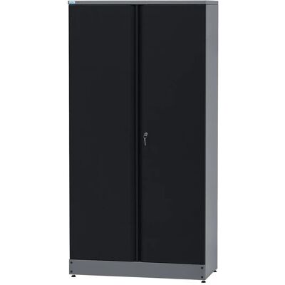 Küpper Hochschrank 2-Türig mit 4 Fachböden 180 x 91 x 45 cm Schwarz-Hellgrau Küpper Hochschrank 2-Türig mit 4 Fachböden 180 x 91 x 45 cm Schwarz-Hellgrau