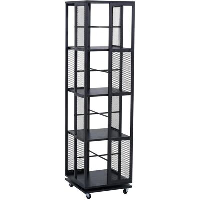 MCW Bücherregal P13 Rollen Drehbar Metall Industrial Melamin 147x40x40cm Schwarz MCW Bücherregal P13 Rollen Drehbar Metall Industrial Melamin 147x40x40cm Schwarz