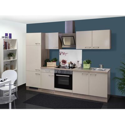 FlexWell Exclusiv Flex-Well Exclusiv Küchenzeile Orlando 270 cm Kaschmir Glanz-Sonoma Eiche FlexWell Exclusiv Flex-Well Exclusiv Küchenzeile Orlando 270 cm Kaschmir Glanz-Sonoma Eiche