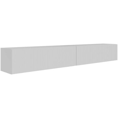 Selsey TV-Hängeboard Veldio mit Lamellenfront 200 cm Weiß Selsey TV-Hängeboard Veldio mit Lamellenfront 200 cm Weiß