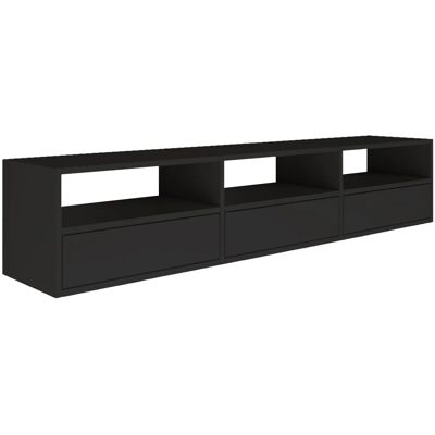 Selsey TV-Hängeboard Framme 150 cm mit Offenen Ablagen mit Schwarzen Beinen Selsey TV-Hängeboard Framme 150 cm mit Offenen Ablagen mit Schwarzen Beinen