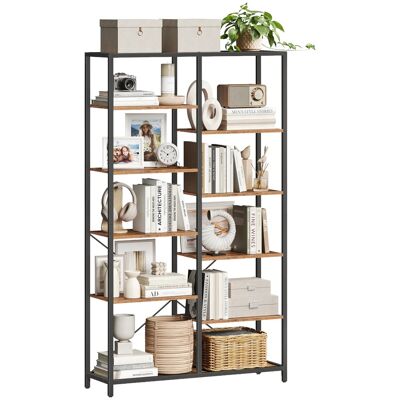 Songmics Standregal Barnet 5 Ebenen Braun-Schwarz Songmics Standregal Barnet 5 Ebenen Braun-Schwarz