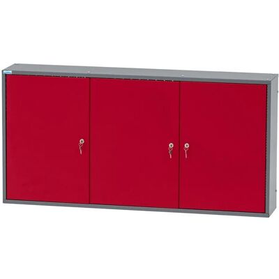 Küpper Hängeschrank 3-Türig mit 4 Fachböden 60 x 120 x 20 cm Dunkelrot Küpper Hängeschrank 3-Türig mit 4 Fachböden 60 x 120 x 20 cm Dunkelrot