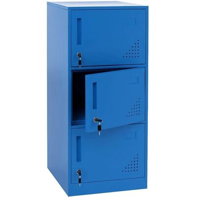 MCW Spind P63 Blau 3 Türen MCW Spind P63 Blau 3 Türen