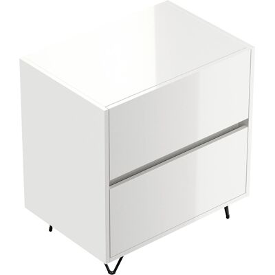Posseik Nachttisch Industrial A 2 Schubladen 60 cm Weiß Posseik Nachttisch Industrial A 2 Schubladen 60 cm Weiß