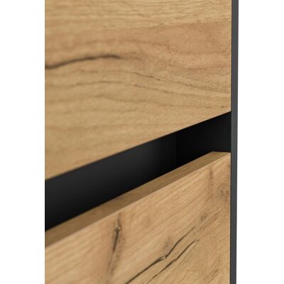 Posseik Sideboard Industrial M 6 Schubladen 120 cm Grafit Eiche Front Posseik Sideboard Industrial M 6 Schubladen 120 cm Grafit Eiche Front