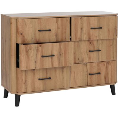 MCW Kommode P42 6 Schubladen 86x120x40cm Wotan-Eiche-Optik MCW Kommode P42 6 Schubladen 86x120x40cm Wotan-Eiche-Optik