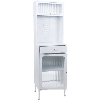 MCW Highboard P99 Staufächer Metall Glas 182x54x40cm Weiß MCW Highboard P99 Staufächer Metall Glas 182x54x40cm Weiß