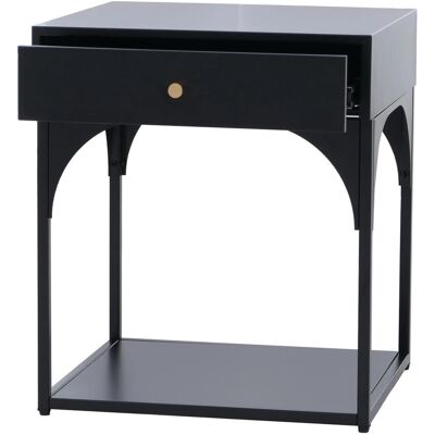 MCW Nachttisch O88 Schublade Metall 50x43x41cm Schwarz MCW Nachttisch O88 Schublade Metall 50x43x41cm Schwarz