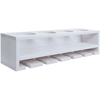 MCW Weinregal P21 Für 4 Flaschen/6 Gläser Holz 12x48x12cm Weiß MCW Weinregal P21 Für 4 Flaschen/6 Gläser Holz 12x48x12cm Weiß