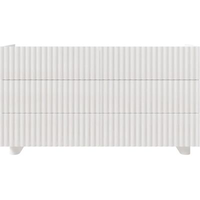 Selsey Kommode Fiorra mit Sechs Schubladen 147 cm Weiß Hochglanz Selsey Kommode Fiorra mit Sechs Schubladen 147 cm Weiß Hochglanz