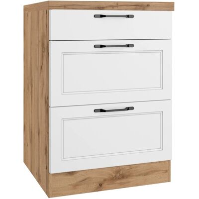 Held Möbel Held Küchen Unterschrank Kempten 60 cm Weiß/Wotan 2 Türen Held Möbel Held Küchen Unterschrank Kempten 60 cm Weiß/Wotan 2 Türen