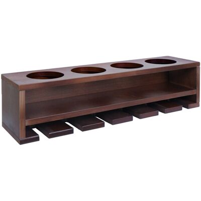 MCW Weinregal P21 Für 4 Flaschen/6 Gläser Holz 12x48x12cm Braun MCW Weinregal P21 Für 4 Flaschen/6 Gläser Holz 12x48x12cm Braun